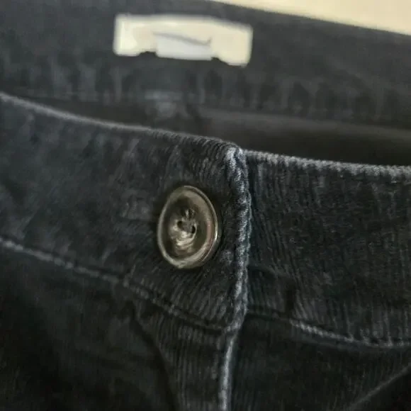 J. Jill Corduroy Pants Straight Leg Womens 14 Petite Black 0725 - Picture 3 of 10